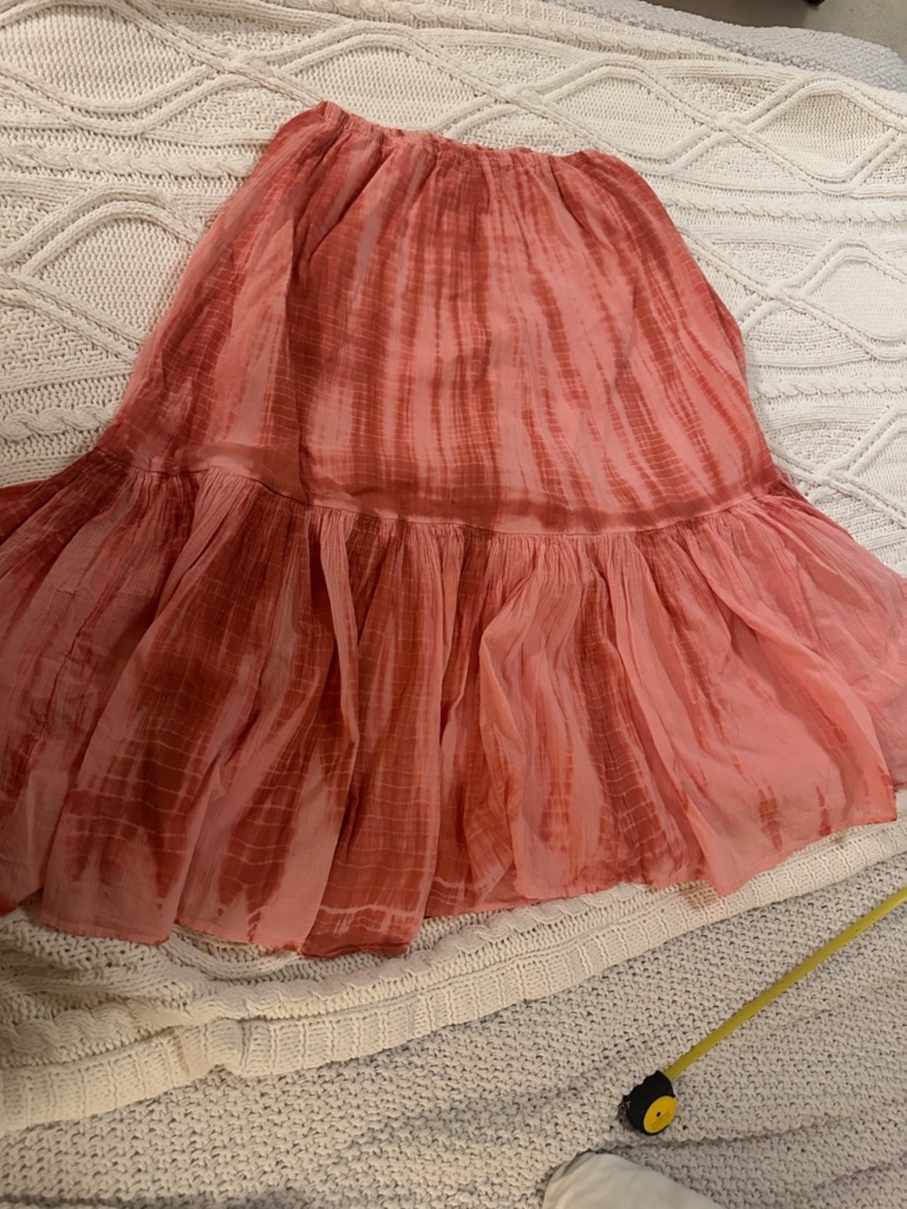 J. Jill Coral-Rose Tiered Skirt